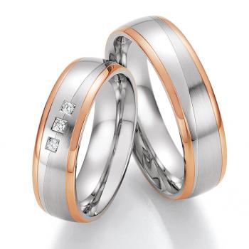 Partnerringe Edelstahl Gold/Keramik von Ruesch 88/60150-060